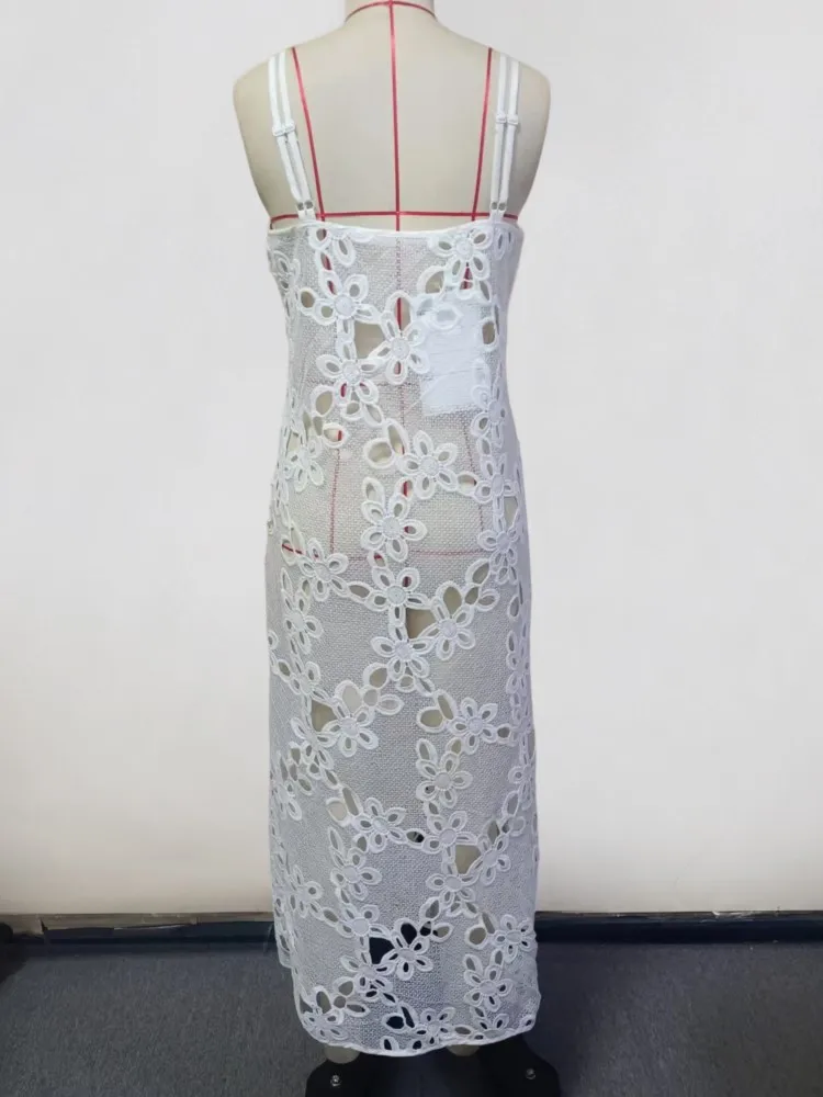 Summer Cover Ups Women Swimsuit Halter Sleeveless Robes Bathing Suit 2026 New Print Beach Holiday Maxi Dresses Cover-Up