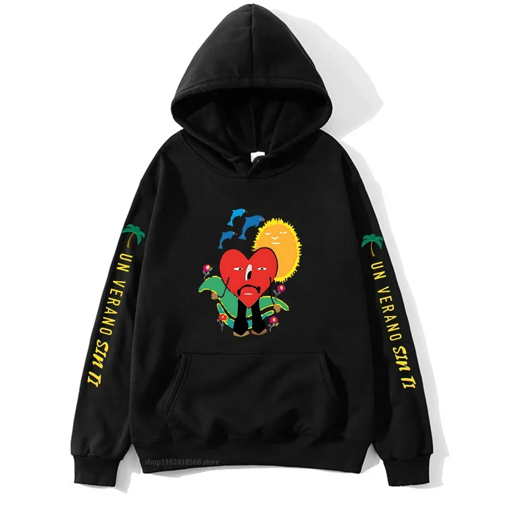 موضة باد الأرنب هوديس UN VERANO SIN TI الرسومات بلوزات للجنسين الهيب هوب ملابس النساء هودي الرجال الشتاء الصوف البلوفرات #3