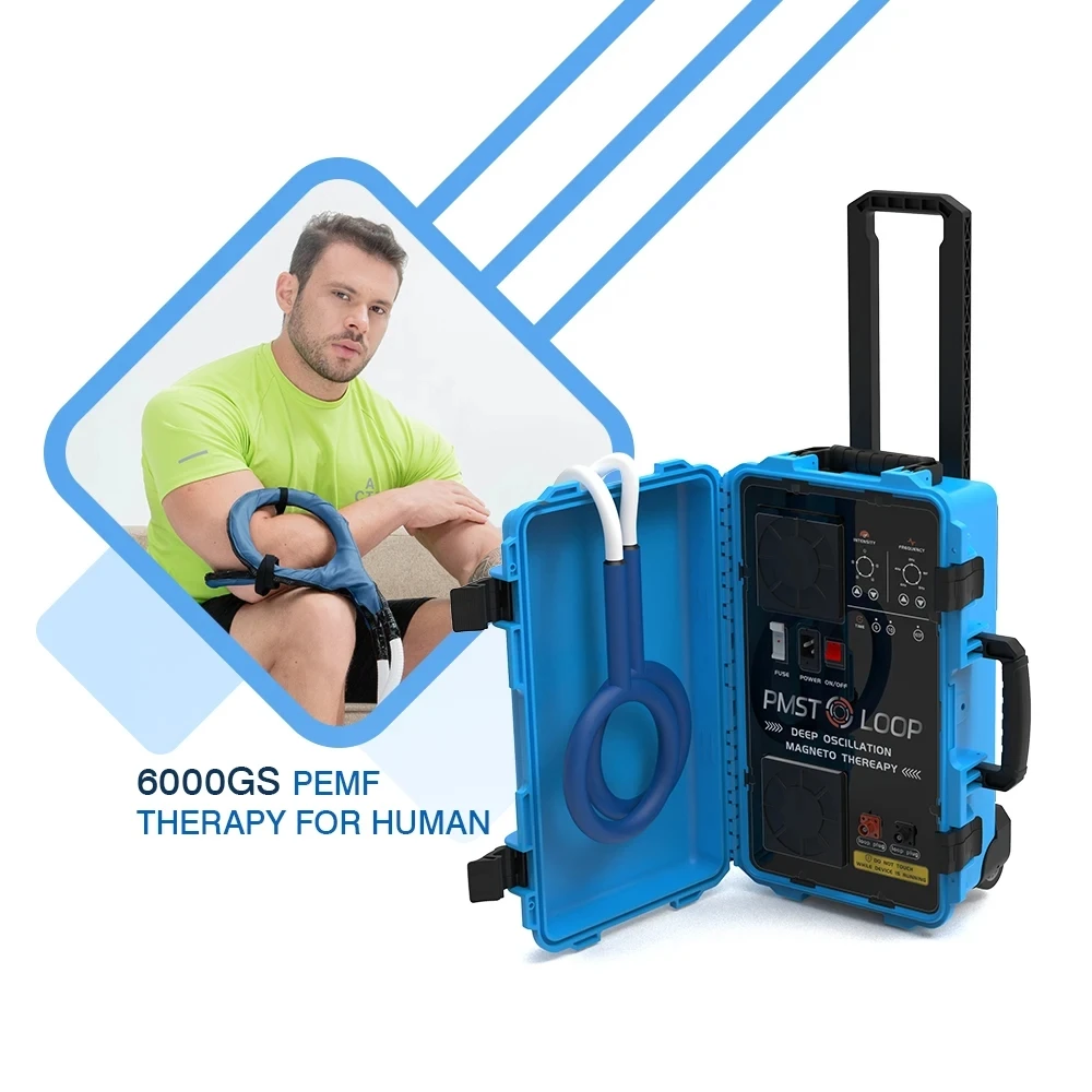 6000Gauss High Power PEMF Pulsed Electromagnetic Field Therapy Machine PMST Loop Physiotherapy Pain Relief Physio Magneto Device