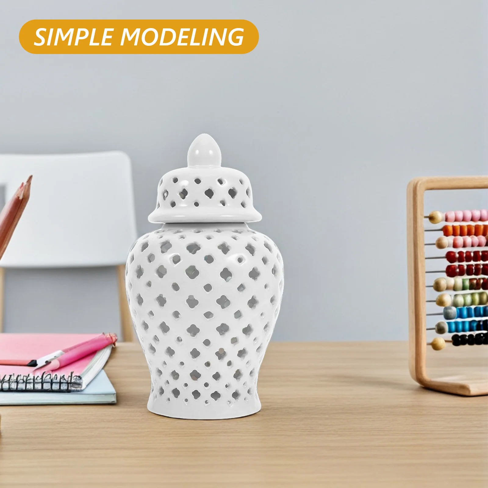 

Ceramic Hollow Out Jar for Home Decor Garden Wedding Decoration Plant Vase Storage Container Desktop Ornament Tabletop Flower