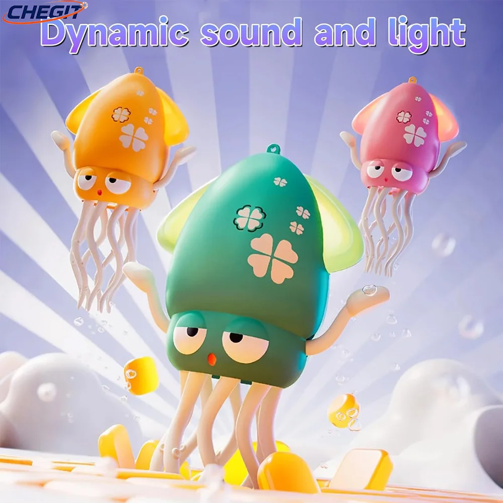 

Electric Dancing Squid Toys for Kids Sound and Lights Obstacle Avoidance Crawling Simulation Octopus Baby Funny Interactive Toy