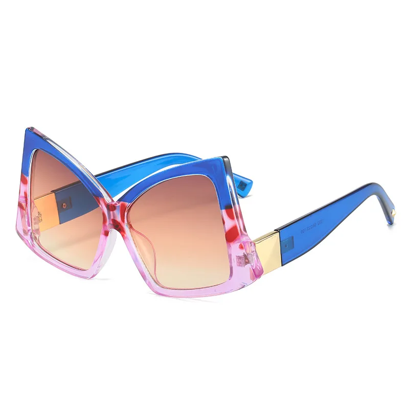 Occhiali da sole quadrati irregolari da donna con montatura a doppio colore Cat Eye sfumature femminili Designer di marca Gafas occhiali da sole di lusso UV400 Eyewear