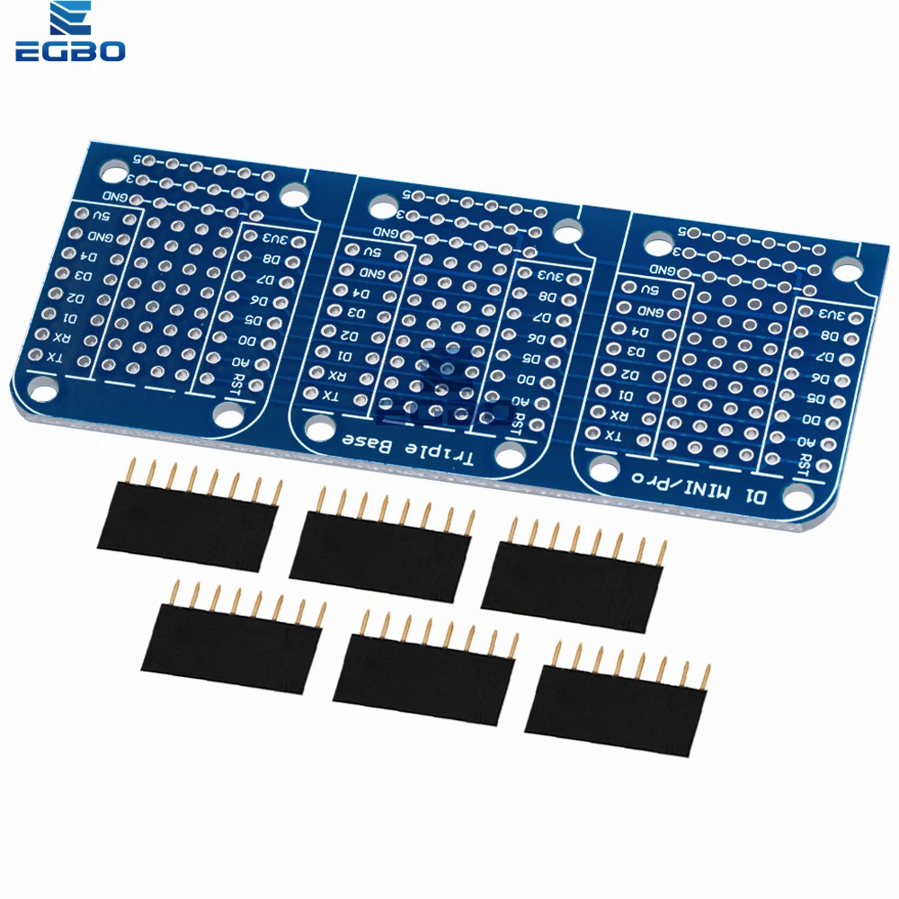 D1 mini double Shield For WeMos D1 Mini Dua Sided Perf Board For Arduino Compatible ProtoBoard Shield Triple