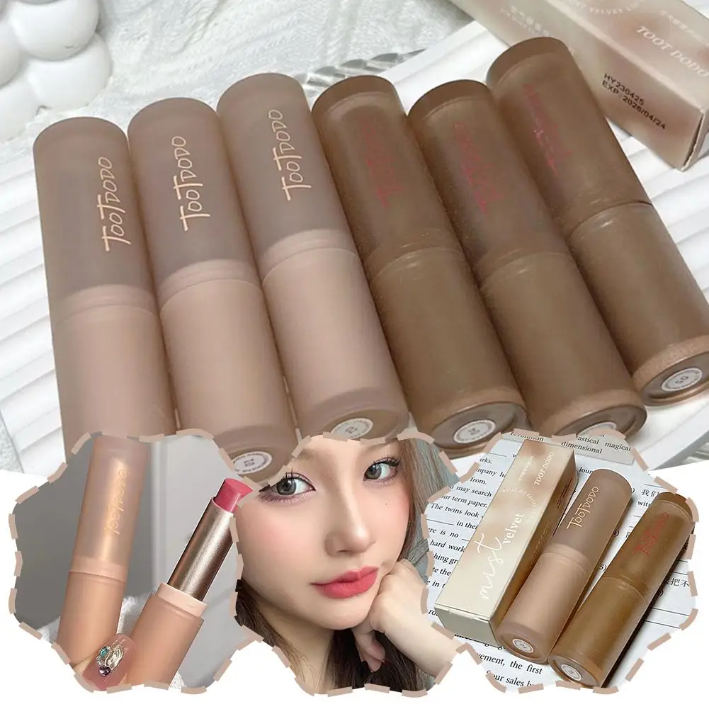 NEW High-end 6 Colors Air Mist Velvet Lipstick Long Red Makeup Fading Sexy Waterproof Not Lasting Balm Lip Lipstick Matte P Z0U8