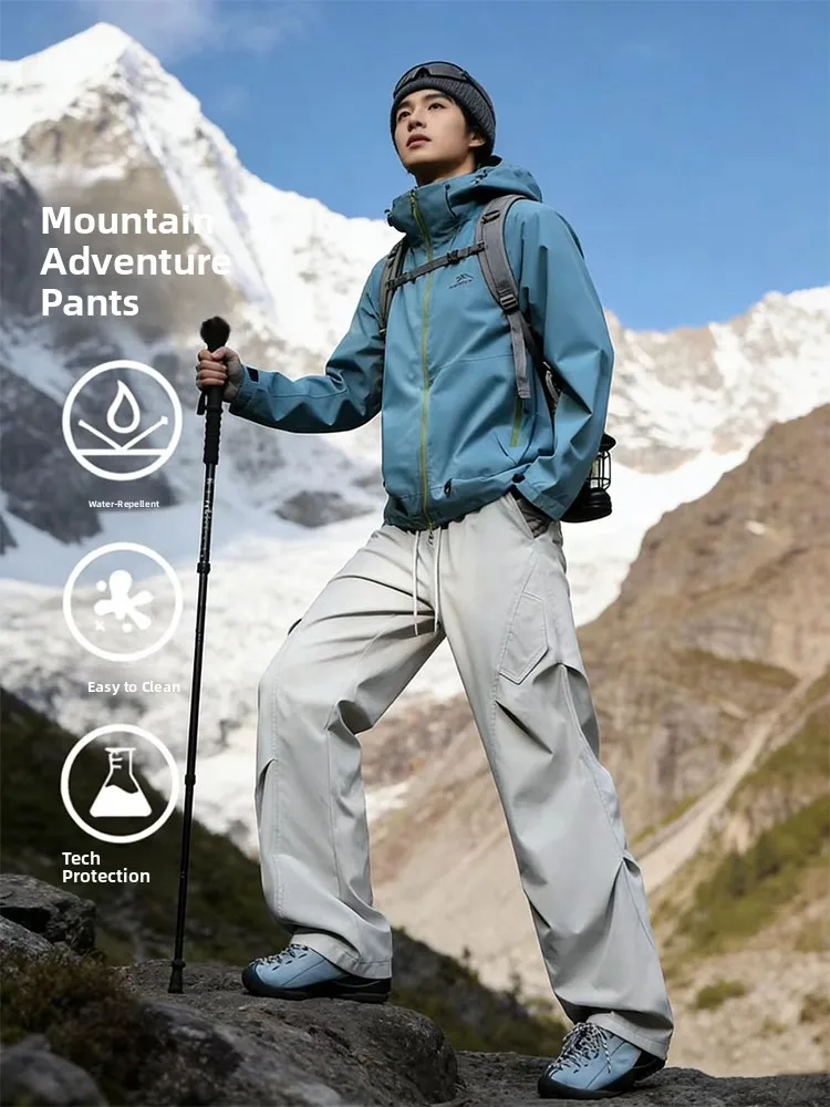 

Outdoor Climbing Pants Men's Women's Fce Lined Soft ell Waterproof Windproof Winter Workwear Trousers Foldable Straight Leg