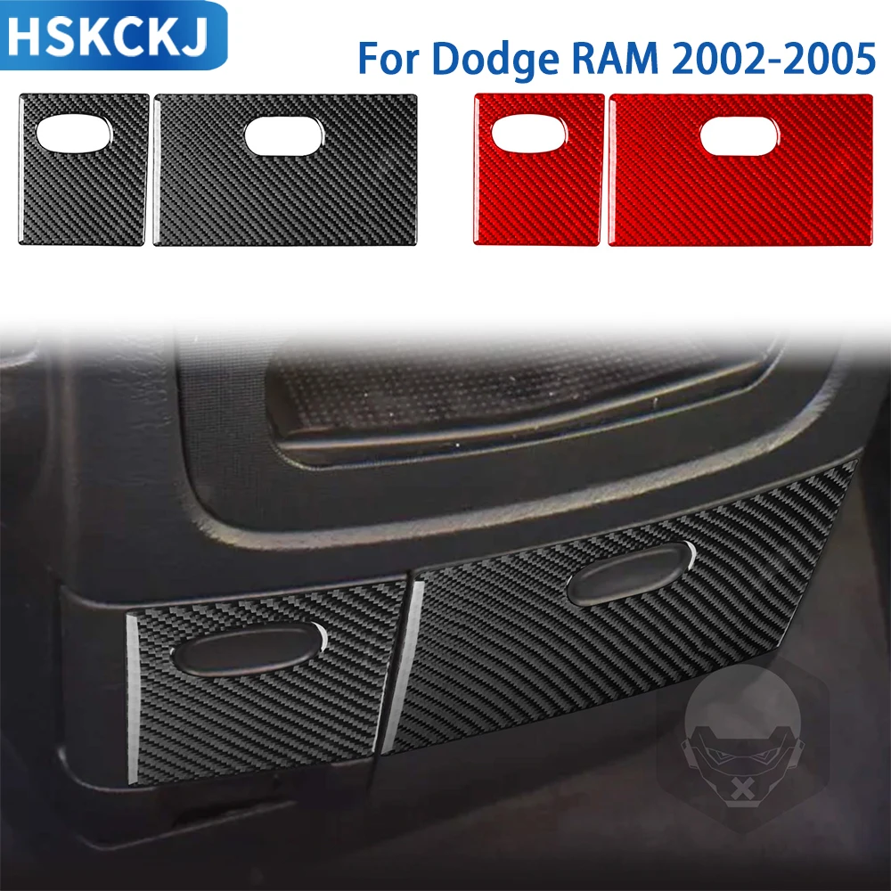 For Dodge RAM 2002 2003 2004 2005 Car Accessories Carbon Fiber Interior Cup Holder Panel Trim Sticker Modification