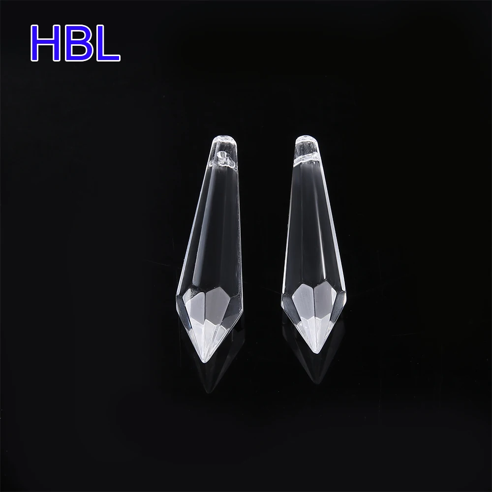 

10PCS 38-100mm Faceted Icicle U Drop Crystal Pendant Prism Lamp Lighting Hanging Chandelier SunCatcher Wedding Party Decoration