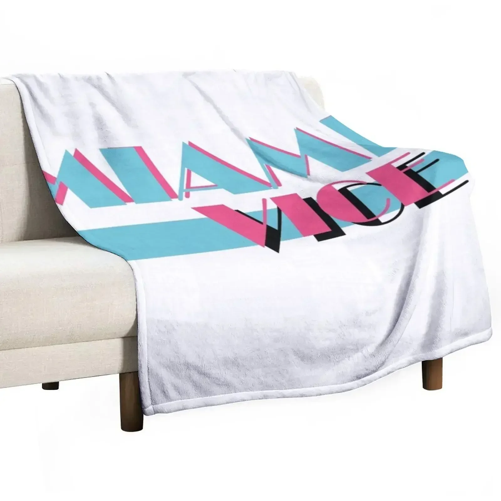 Miami vice vibe Throw Blanket Summer Beddings Picnic valentine gift ideas Luxury Fashion Sofas Plaid Blankets