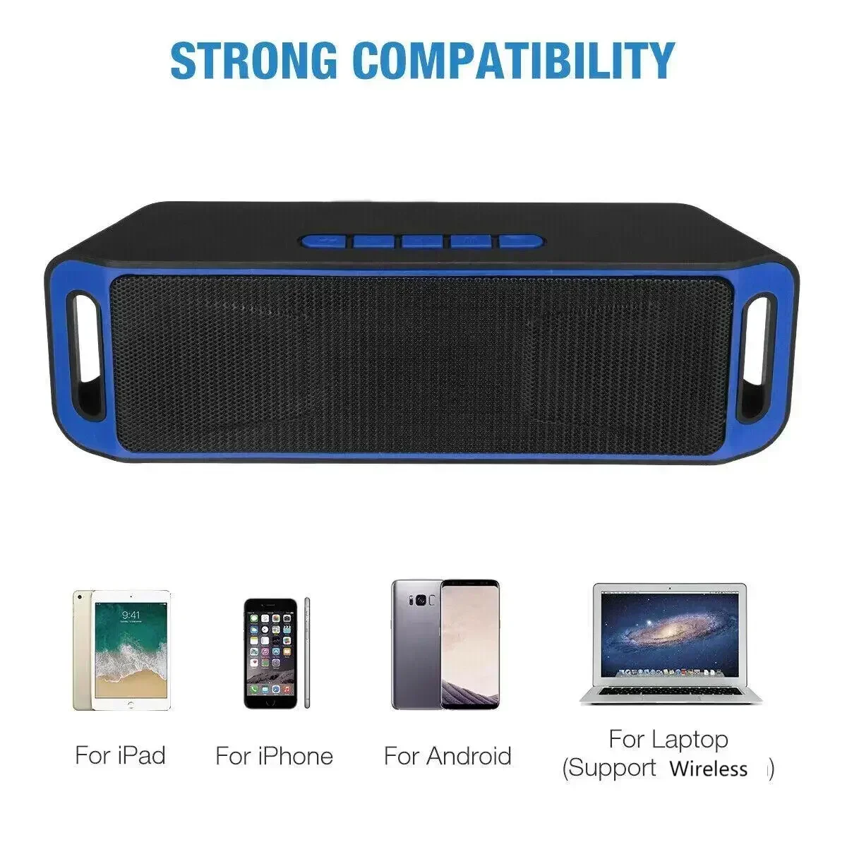 Altoparlante portatile Altoparlanti USB wireless Altoparlante bluetooth Esterno Extra Bass Stereo Bluetooth SD/TF/Radio FM Ricaricabile