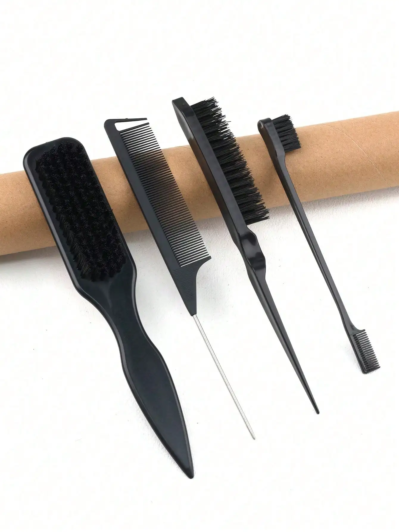 

1pc Sandalwood Comb - Stylish Anti-Static Brush With Round Teeth, Suitable For Scalp Massage On All Hair Types, Essential For Home Use And Hair Care | Comb | Wooden Handle