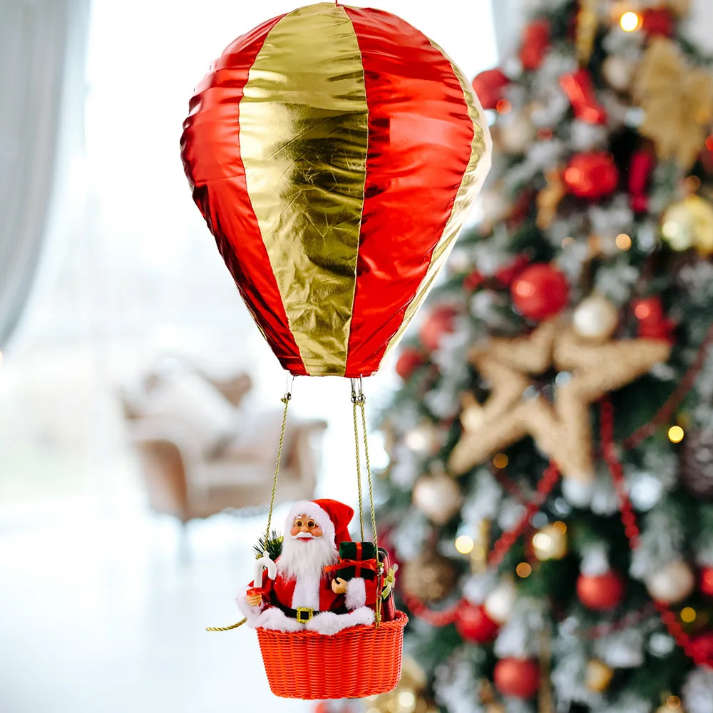 

Christmas Decoration Christmas Ornament Santa Claus Hot Air Balloon Ceiling Christmas Mall Hotel Atmosphere Ornament