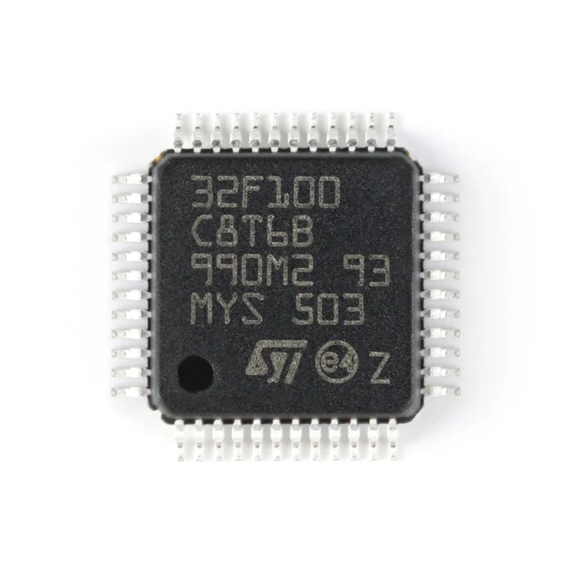 Original genuine STM32F100C8T6B LQFP-48 ARM Cortex-M3 32-bit microcontroller MCU