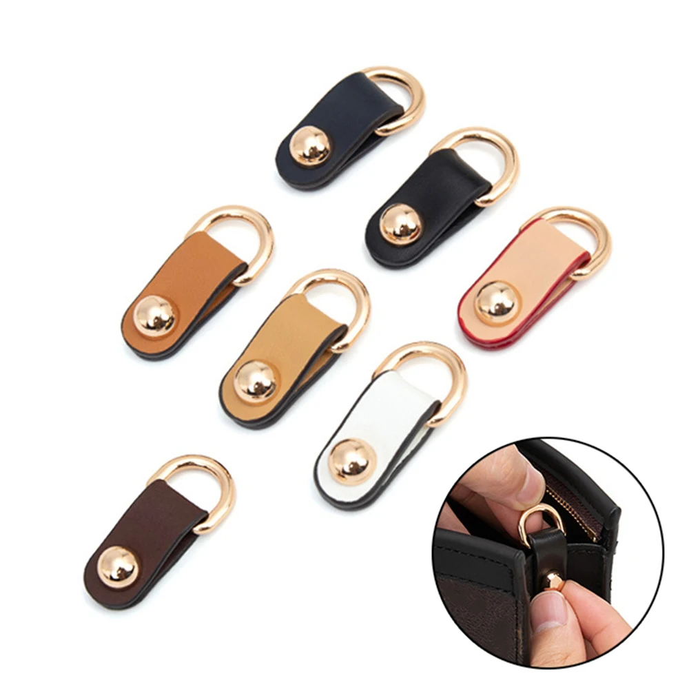 2Pcs Bag Buckles Handbag Strap Buckles Bag Pendant Ring Decoration D-shaped Buckles PU Link Hardware Bag Hardware Accessories