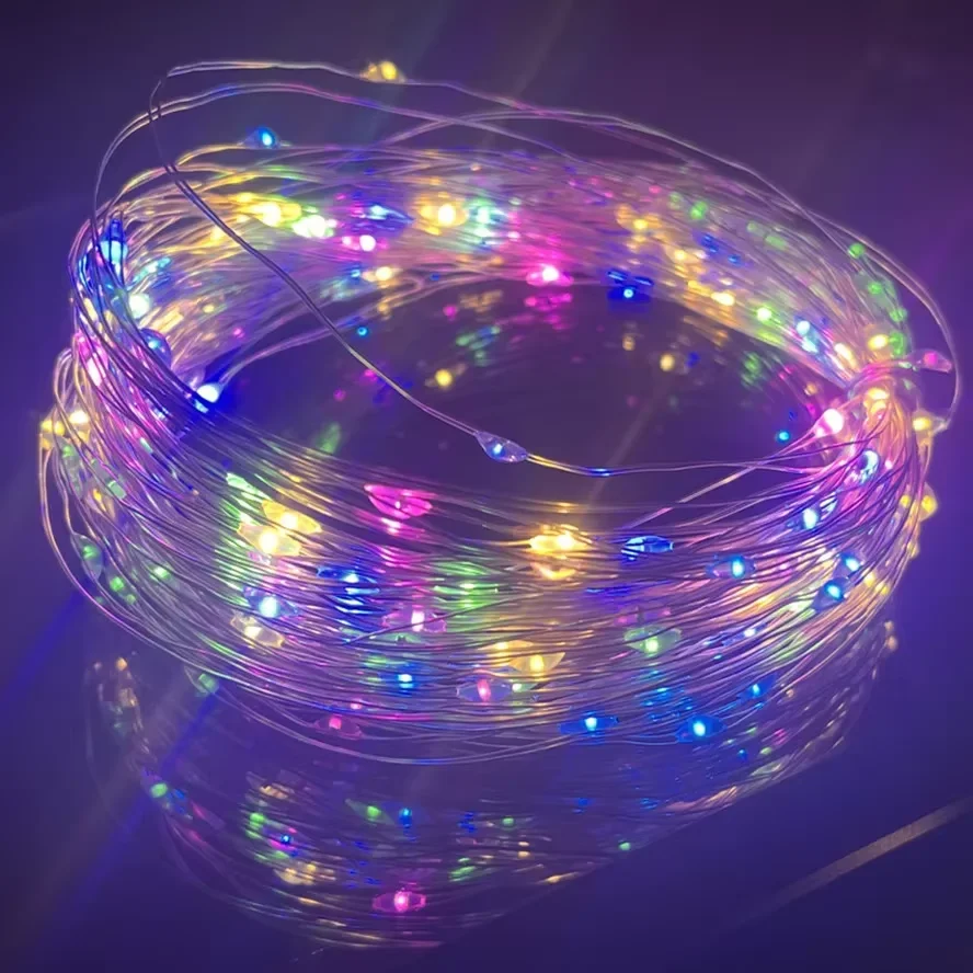 Garland Party Christmas Home Bedroom Decoration 10/20/50/100 LED Battery Operated Led Wire Fairy Lights Wedding String Lights