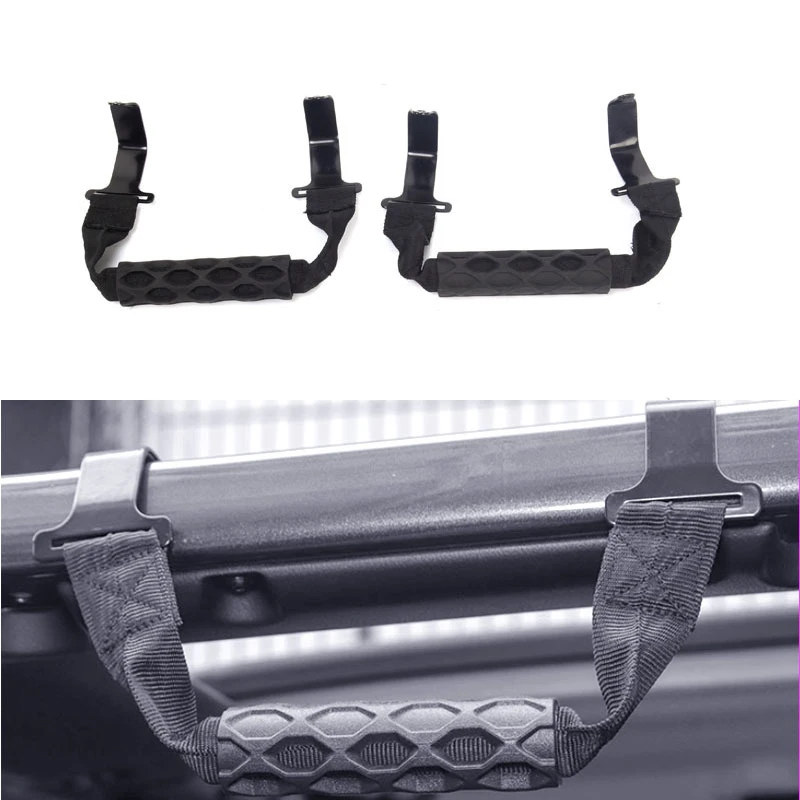 Car Front Roll Bar Grab Handles Top Roof Grip for Jeep Wrangler JL 2018-2020