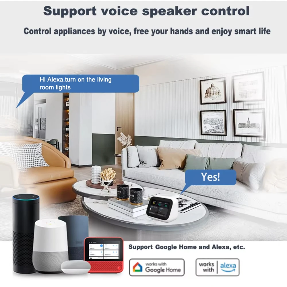 Wireless WiFi Smart light switch, RF transmitter safety switch and receiver controller 16A With Alexa Google Home Assistant