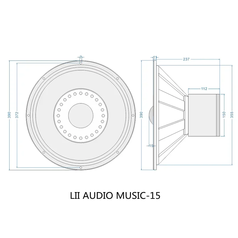 LII AUDIO 2023 الإصدار MUSIC-15 ALNICO 15 بوصة كوبالت مغناطيسي كامل التردد مكبر صوت (1 قطعة)