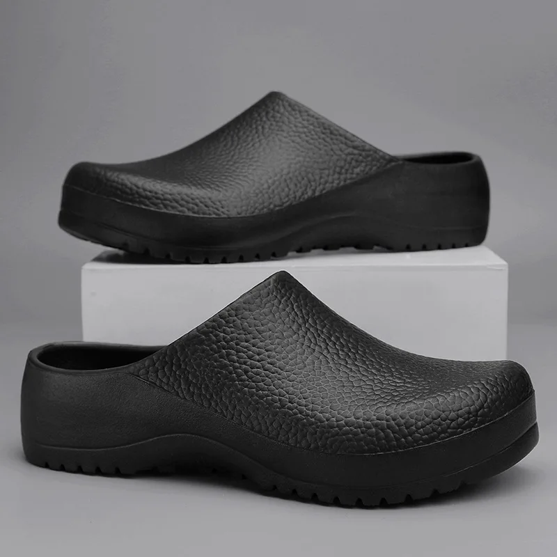 Shevalues Men Eva Clogs Men Chef Shoes Non-slip Kitchen Shoes Work Shoes Oil-proof Waterproof and Wear-resistant Rubber Shoes image 3