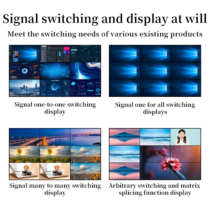 مفتاح مصفوفة سلس ، 4K HD ، 16x16 ، بدون تأخير شاشة سوداء ، إدخال وإخراج 4K حقيقي