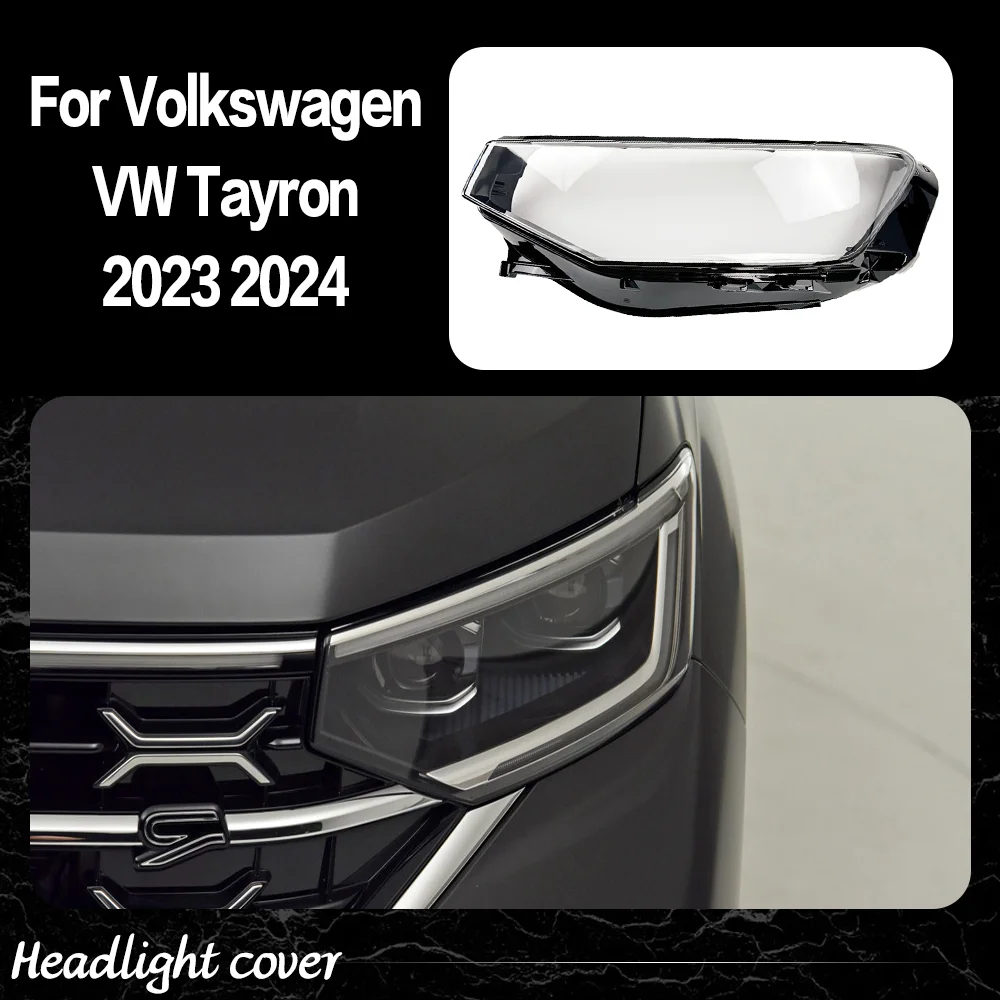 

For Volkswagen VW Tayron 2023 2024 Transparent Headlight Cover Headlamp Shell Clear Lens Plexiglass Replace Original Lampshade