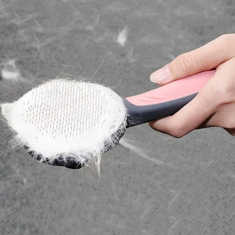 

Stainless Steel Dog Cat Comb Deshedding Hair Removal Cat Hair Cleaner Ergonomic Handle Skin Friendly Pet Grooming Brush