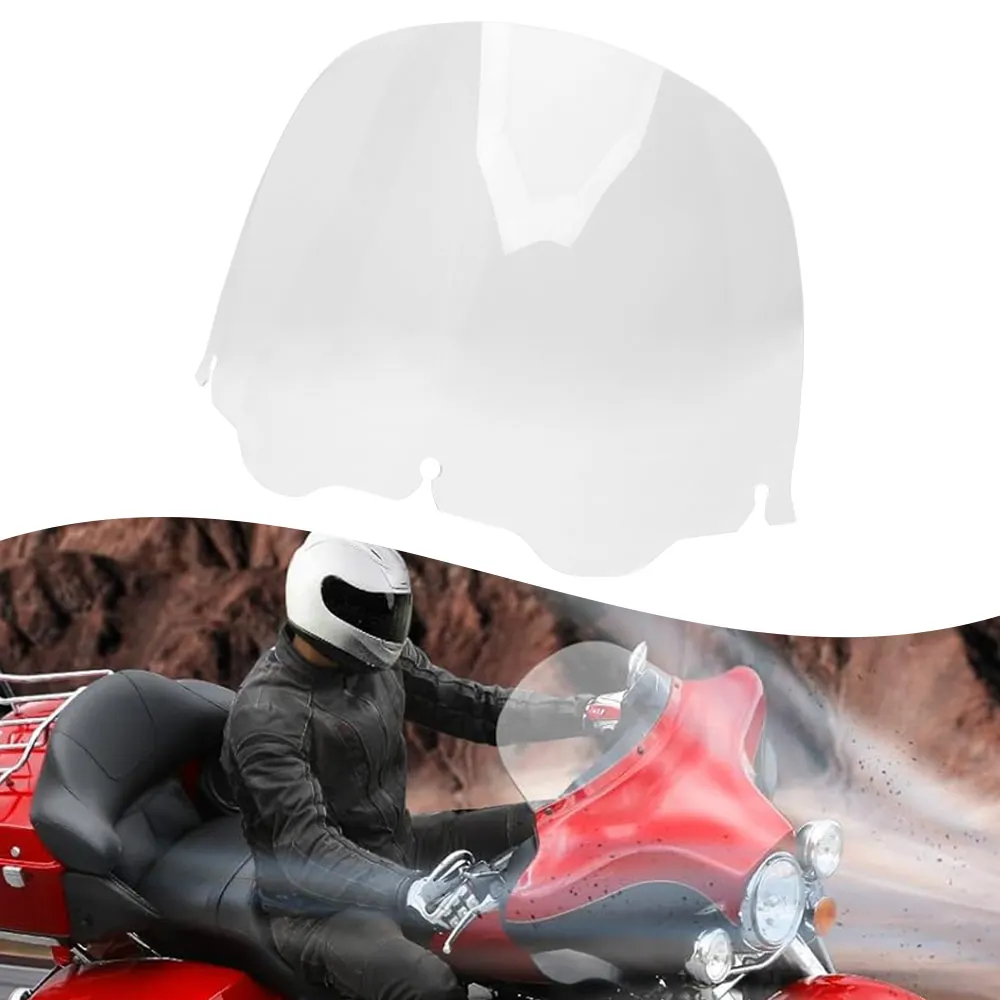 

13 Inch Clear Motorcycle Windshield Upper Fairing Windscreen Fit For Harley Touring Street Glide Electra Ultra Classic 1996-2013