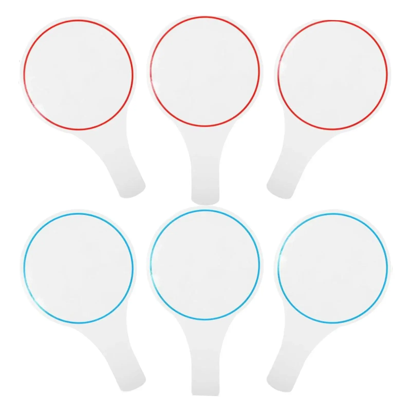 6x Erasable Scoreboards Blank Whiteboards Single Side Handheld Scoring Boards Writing Boards for Competition School Classroom
