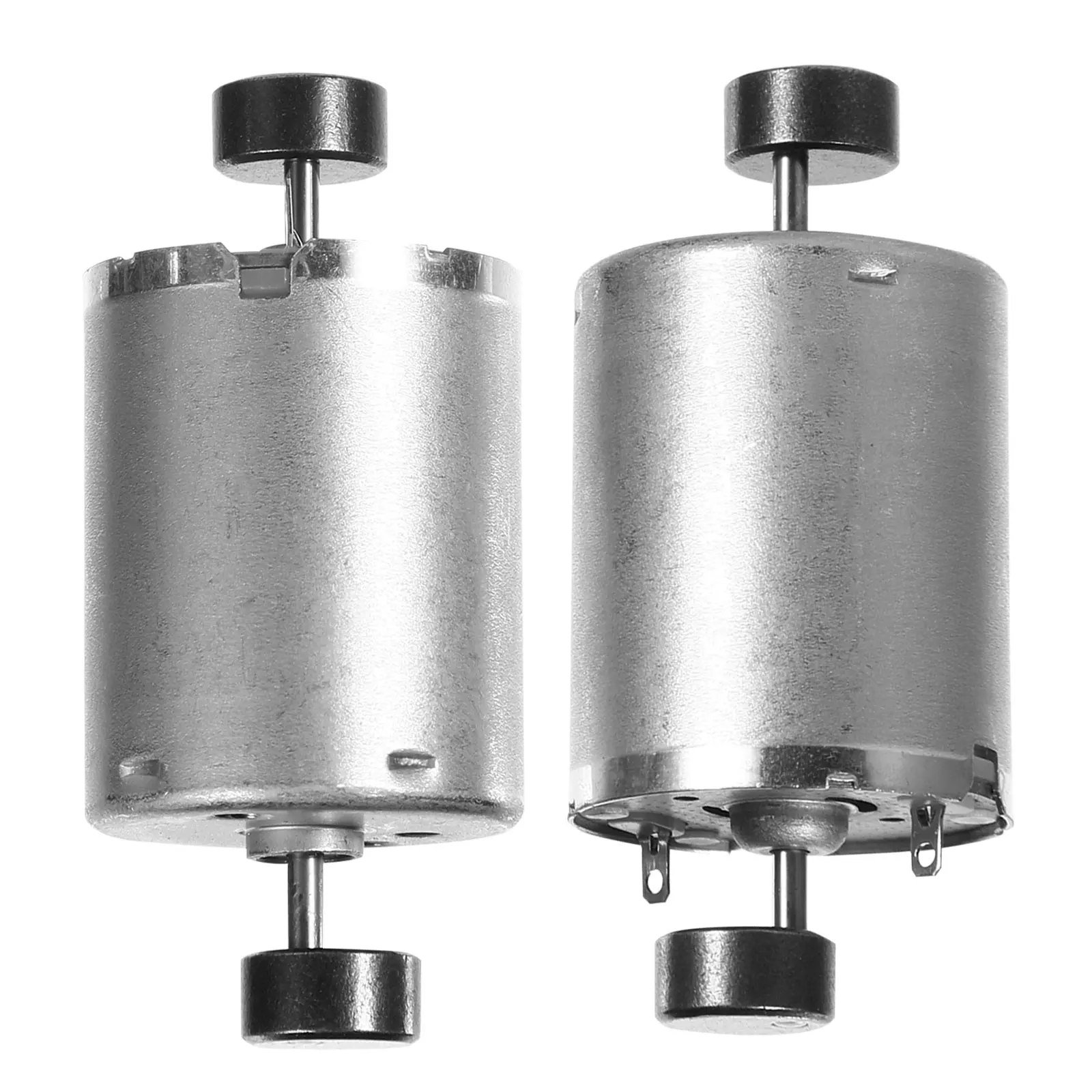 

2 Pcs DC Motor Mini Vibration Double Silver Brushed Copper Low Heat Generation