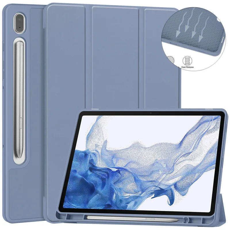 For Samsung Galaxy Tab S9 Case with Pencil Holder Magnetic Stand For Samsung Tab S9 11 inch SM-X710 SM-X716B SM-X718U Cover Case