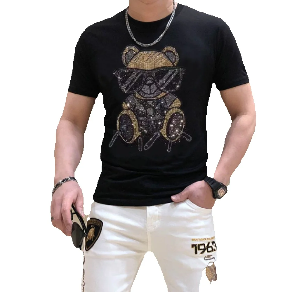 

Designer Rhinestone T-shirt Youth Boys Girls Streetwear Clothes drop shipping