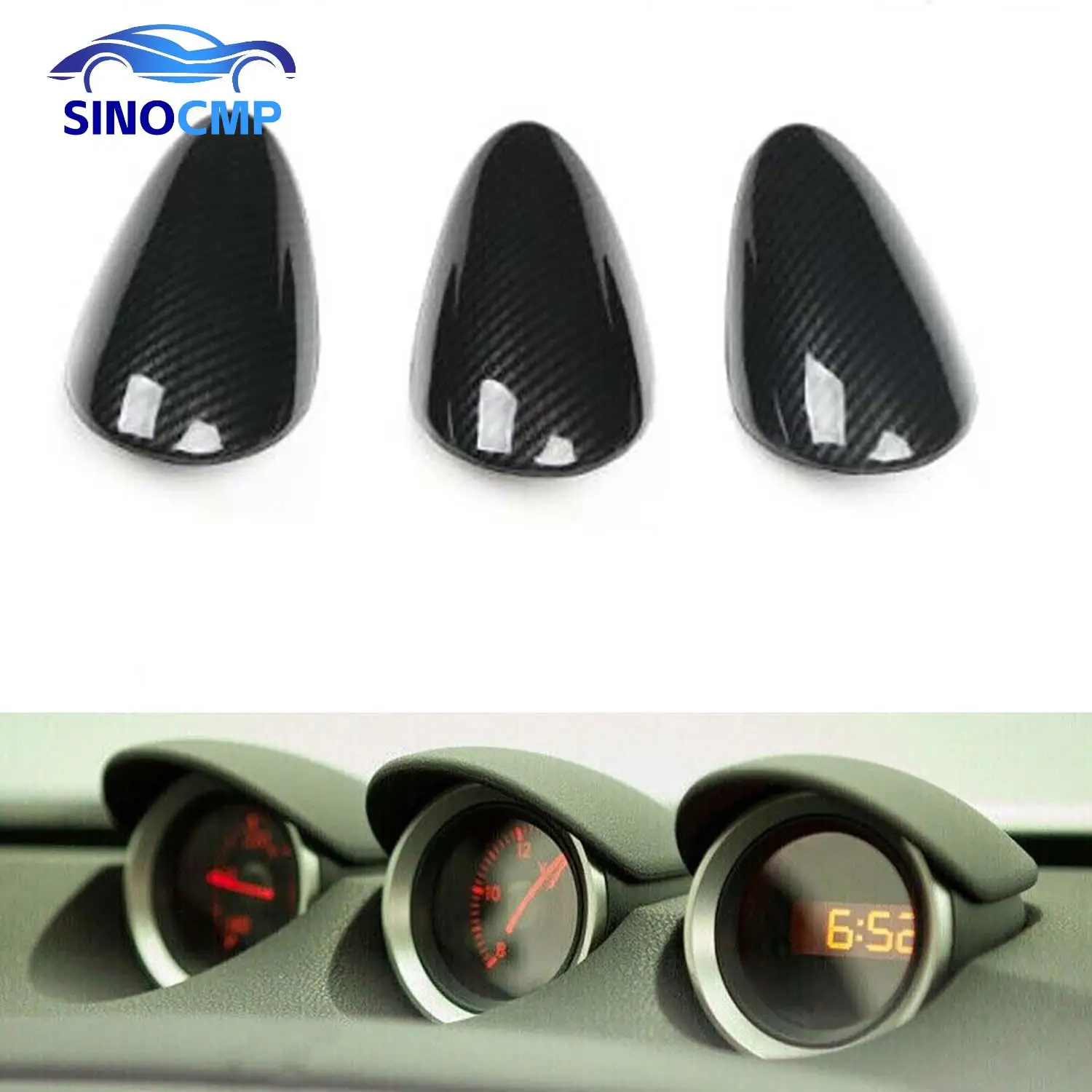 

3 шт., внутренняя накладка из углеродного волокна из АБС-пластика для Nissan 370Z 2009-2020