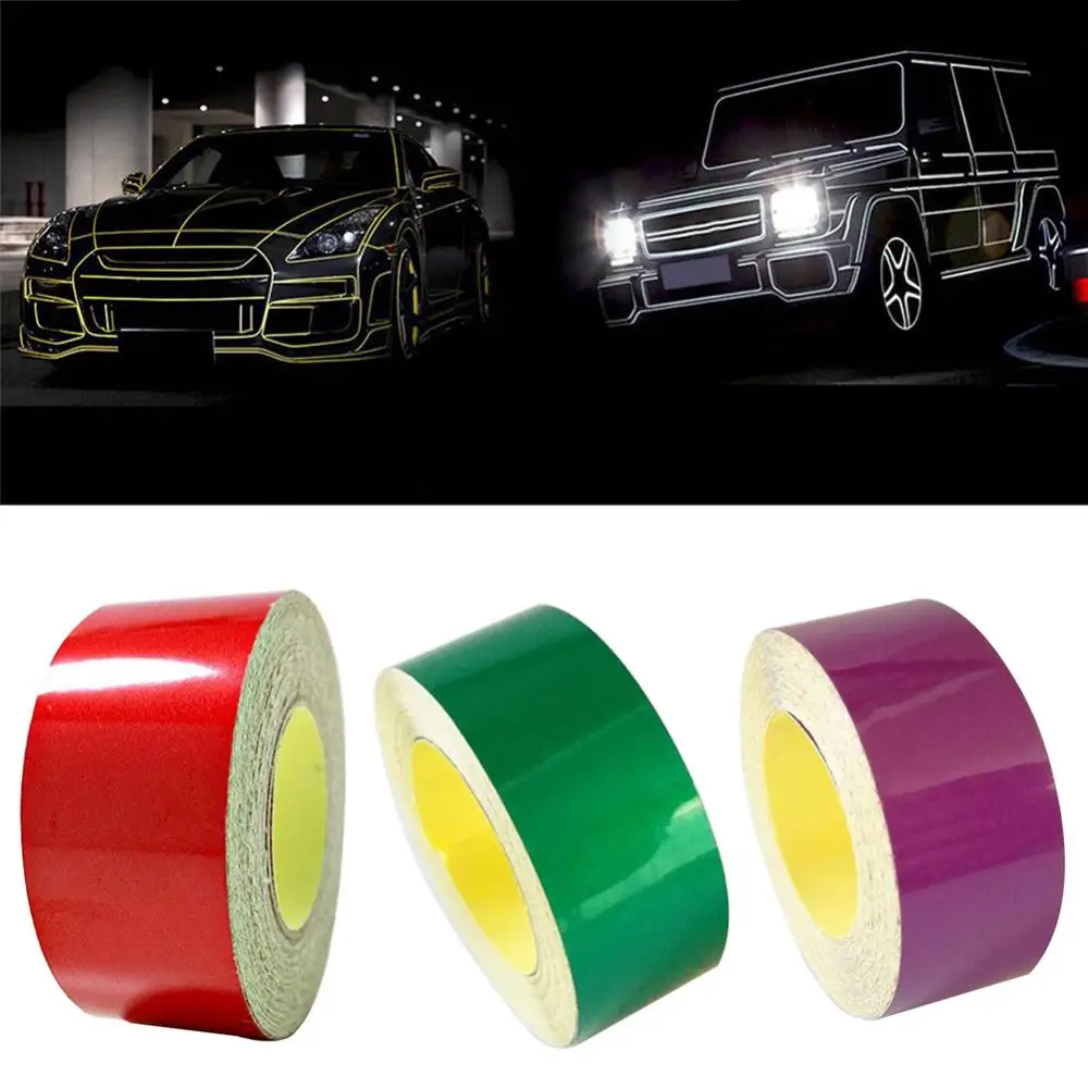 DIY Tape 5M Reflective Sticker Car Truck Body Self-Adhesive Warning Strip Decal Reflective Stickers Strip Car Sticker Light Bar