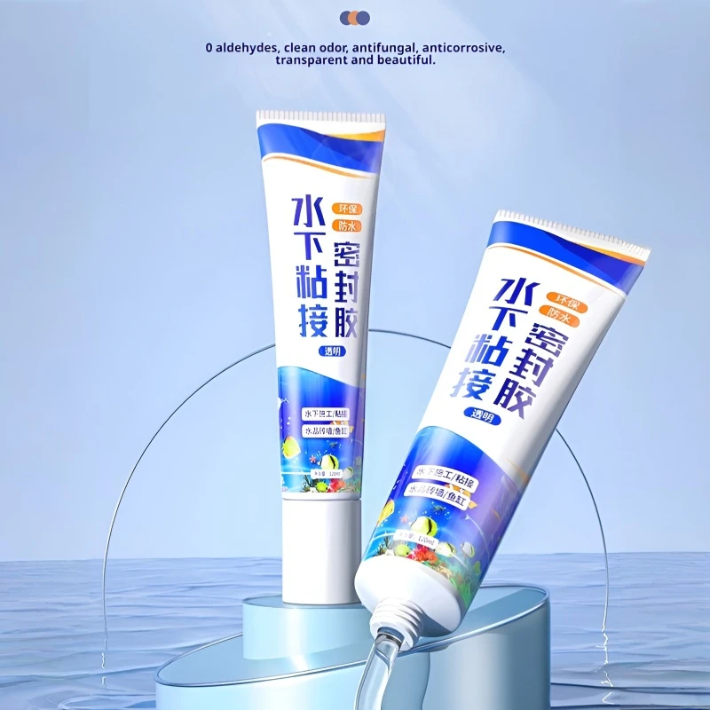60/120ml Underwater Adhesive Sealant Harmless To Fish Aquarium Repair Strong Bonding Waterproof Leakproof for Underwater Bonding