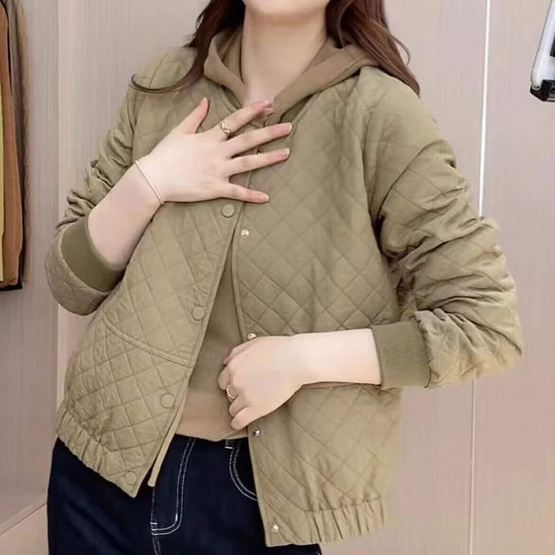 Women Jacket 2023 Spring Autumn Solid Color Casual Long Sleeve Coat New Korean Female Buttons Short Baseball Jakcet Top