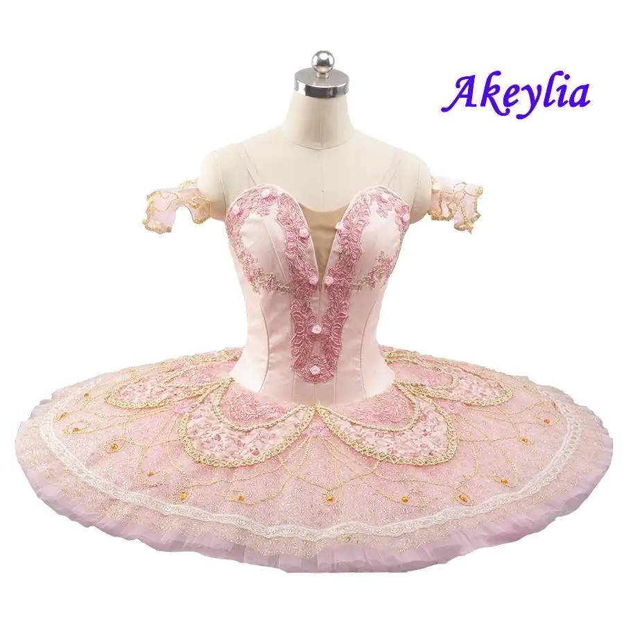 The nutcracker Professional Ballet Tutu Pink Sleeping Beauty Classical Ballet Tutu pancake Sugar Plum Fairy Performance JN0047