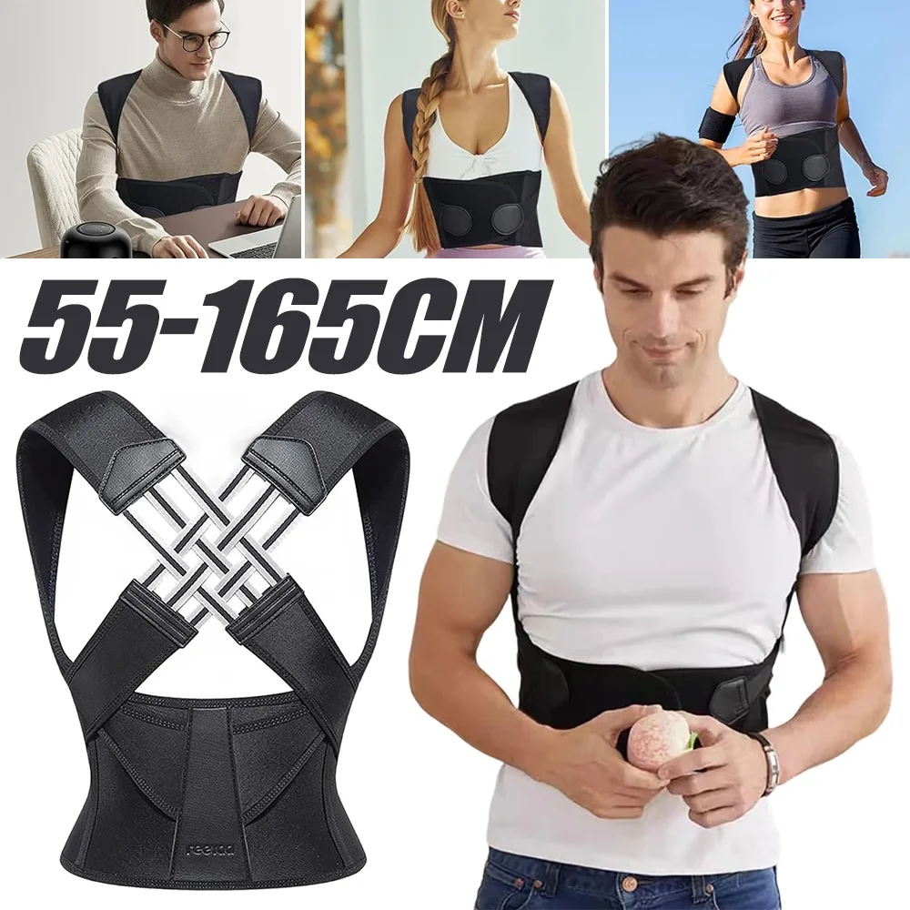 Correcteur de posture respirant et réglable pour hommes et femmes, sangle de soutien confortable pour la clavicule et le dos, idéal pour le bureau, les études, le travail quotidien et les sports de plein air