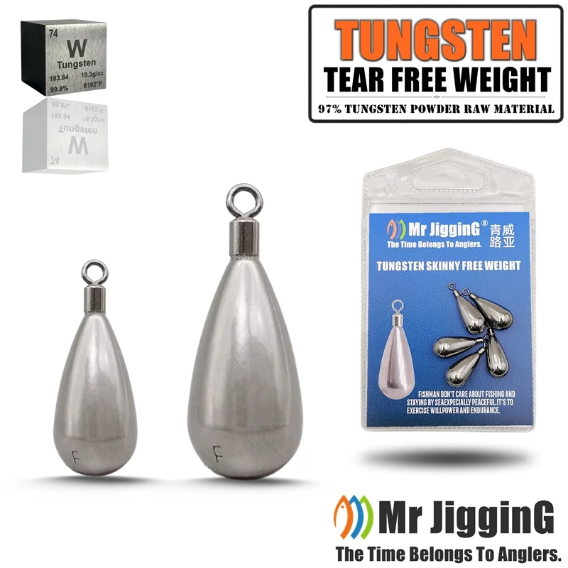 

Mr JigginG Tungsten Steel Tear Free Weight 1.3-14g Drop Shot Pendant Swivel Pesca Cast Sinker Lure Accessories Fishing Tackle