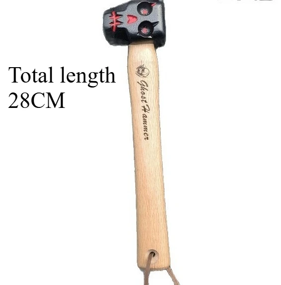 Outdoor Hammer Handmade Manganese Steel Hammer Self Defense Tool Camping Sheep Horn High Carbon Steel Hammer