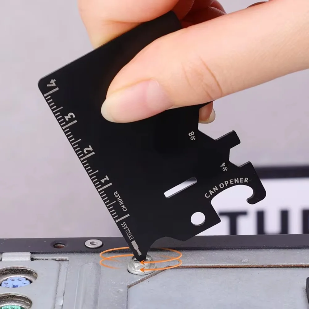 Multipurpose Gadget Camping Opener Wallet Kit Pocket Tool Multifunction Credit EDC Outdoor Bottle Survive Gear Card phone holder
