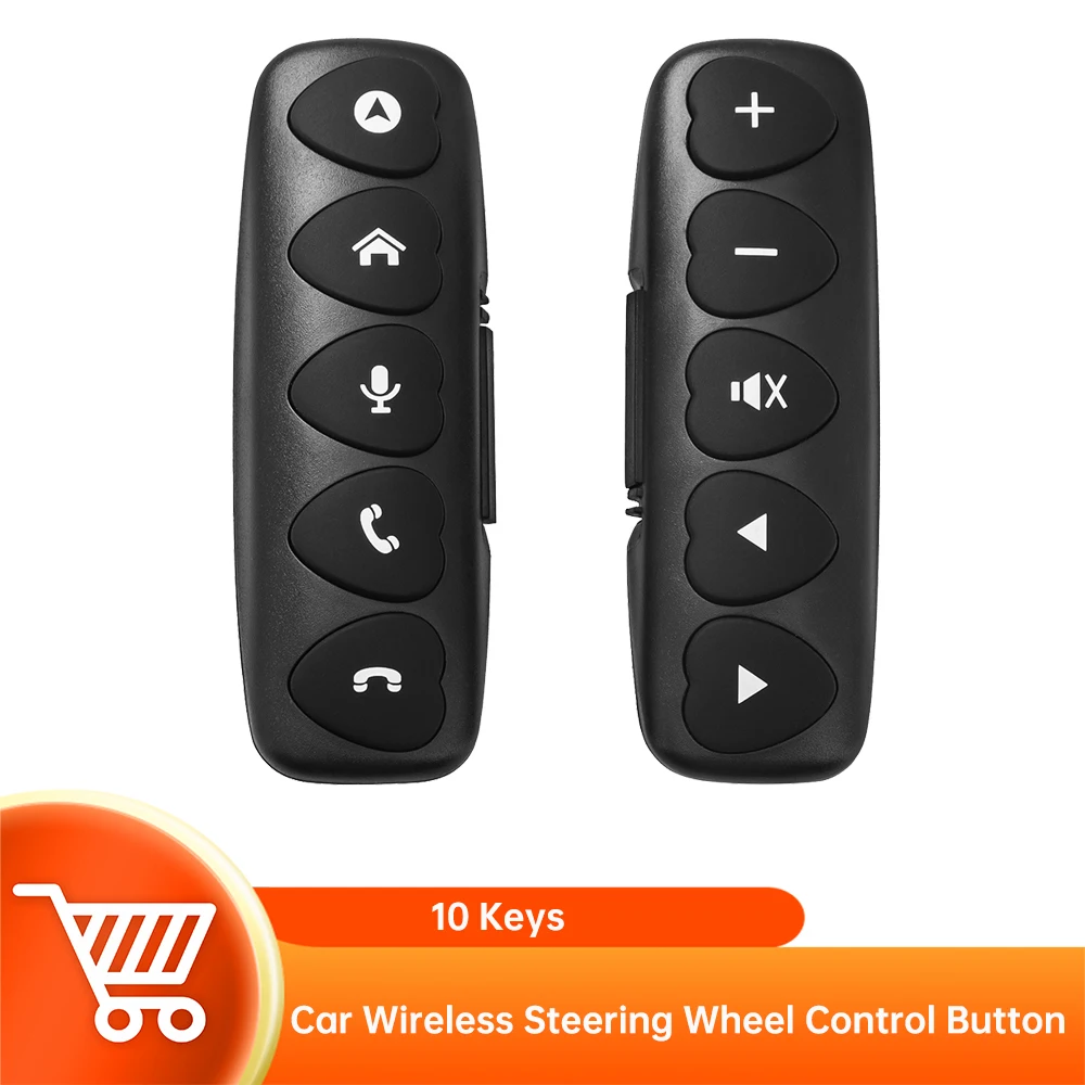 

10 Keys Universal Wireless Car Steering Wheel Control Button for Radio DVD GPS Multimedia Navigation Head Unit Remote Control