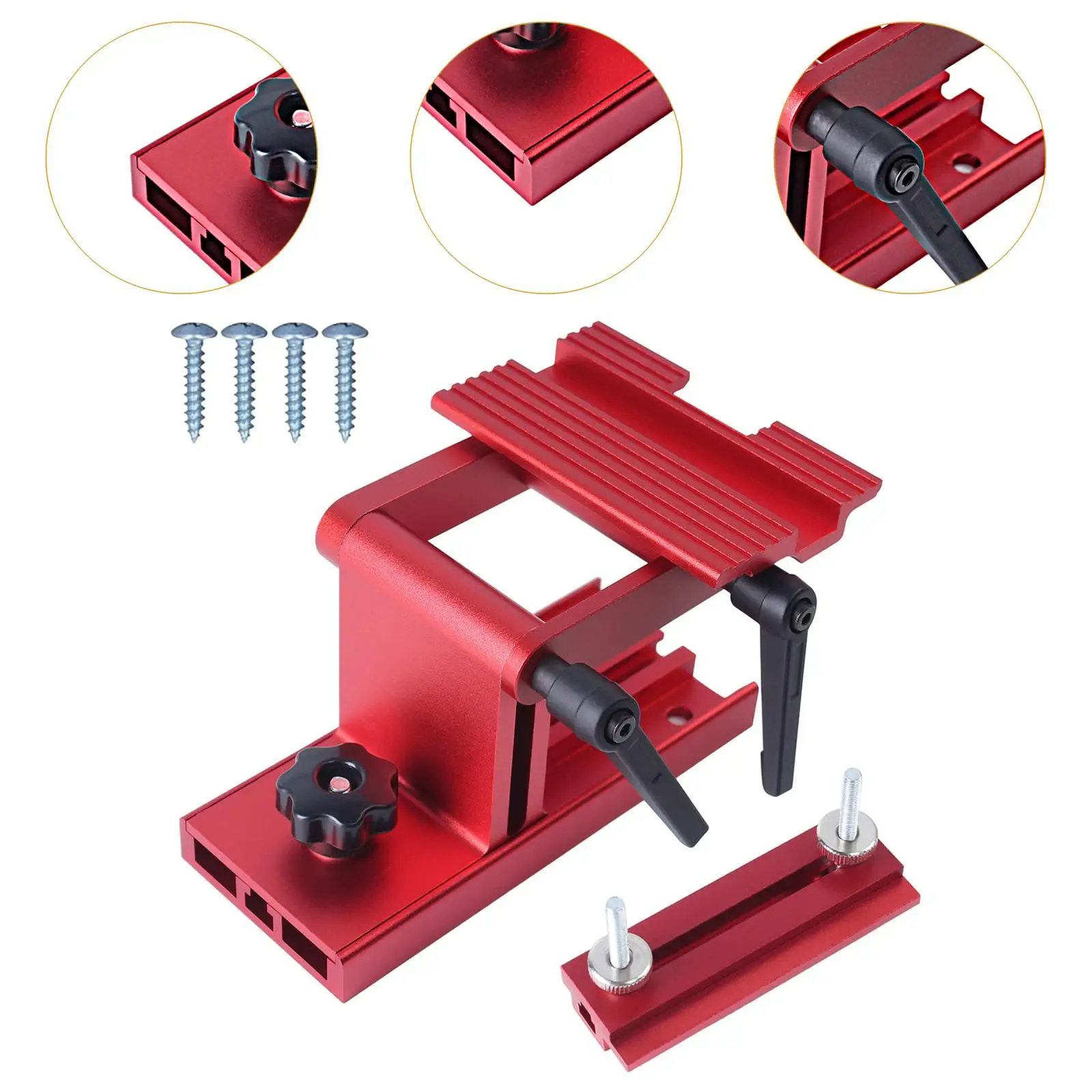 Bench Sharpening Tool Rest Jig Replacement for 6 8 Inch Grinders Red Aluminum Alloy