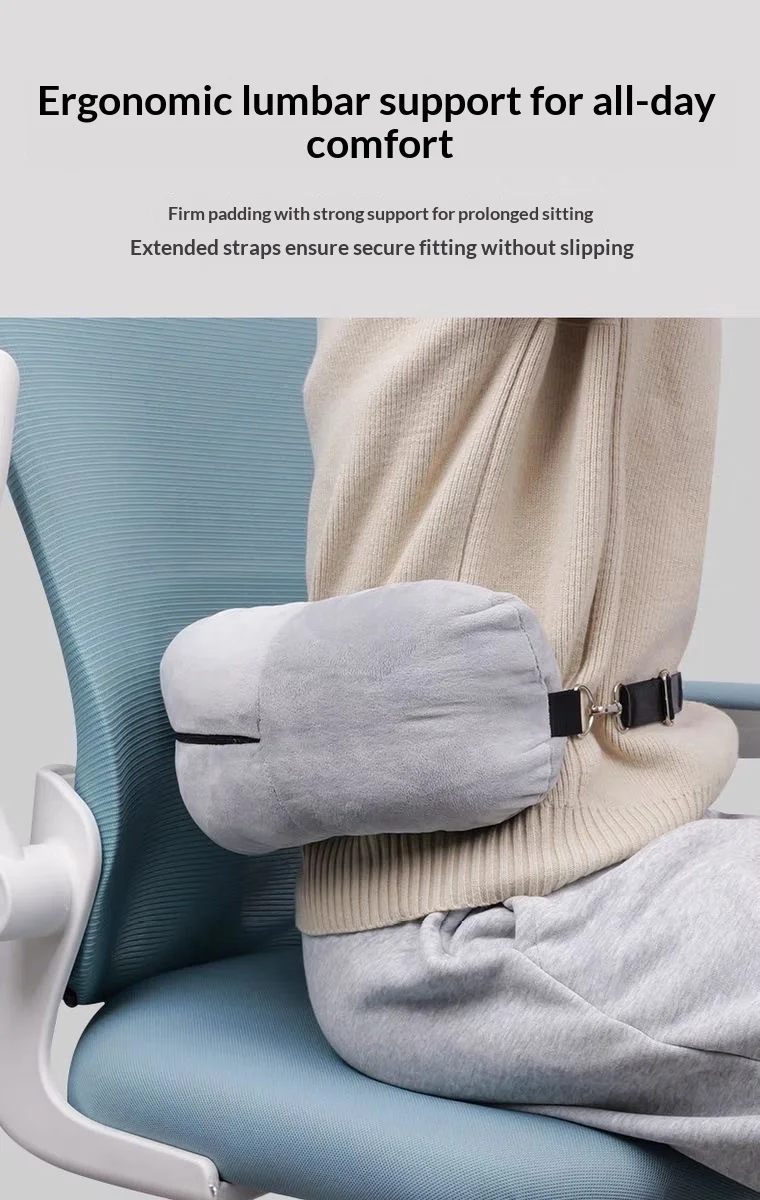 Homefish Leichtes U-förmiges Reise-Nackenkissen, verstellbare Nackenstütze aus Polyester mit Aufbewahrungstasche, Reisezubehör für Flugreisen – Detail 2