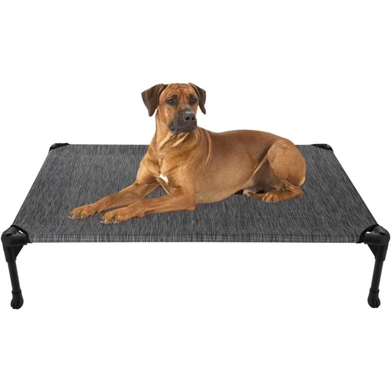 Cooling Elevated Dog Bed, Portable Raised Pet Cot with Washable & Breathable Mesh, No-Slip Feet Durable Dog Cots Bed