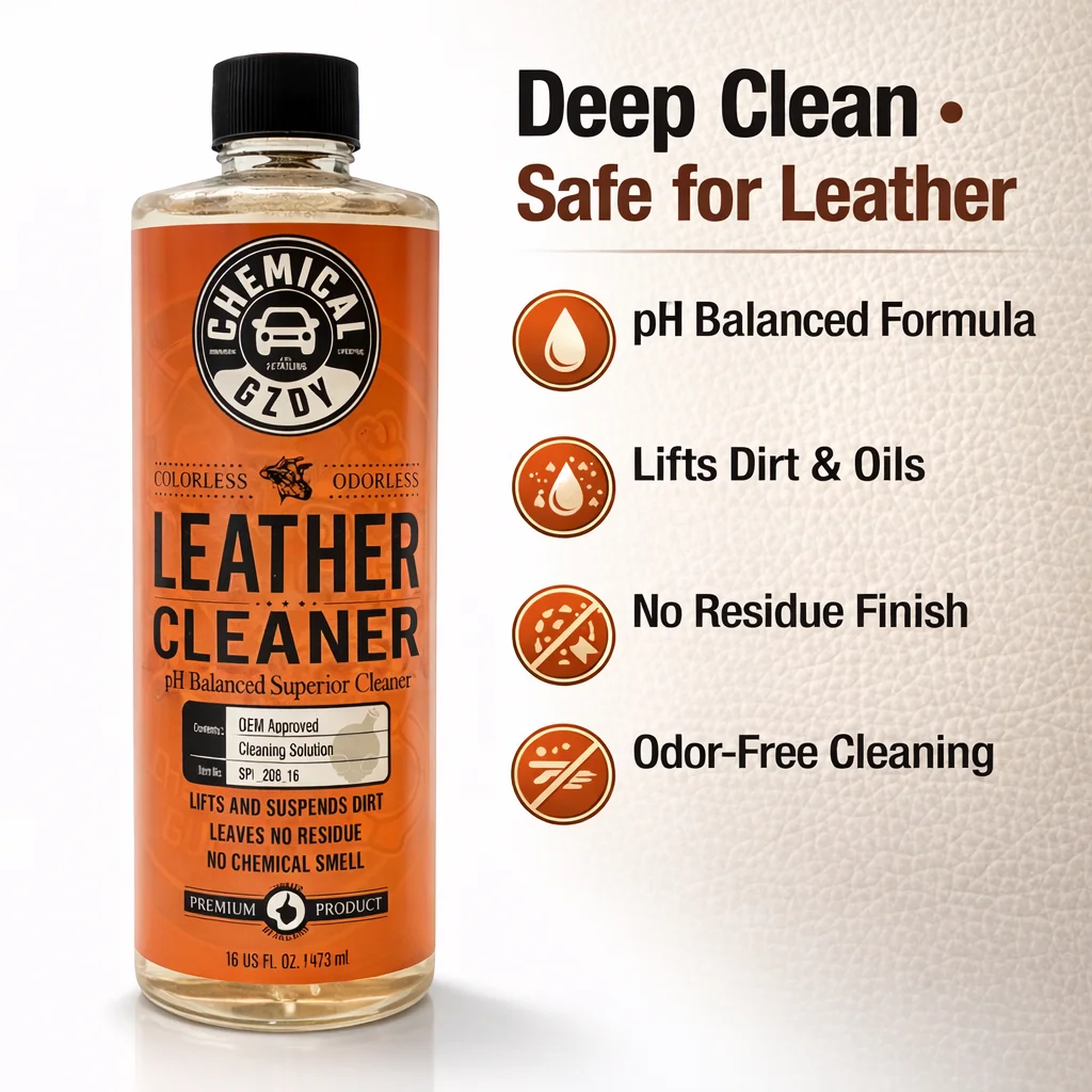 Limpiador de cuero, 473 ml, co - Leather Cleaner Interior reseña y precio