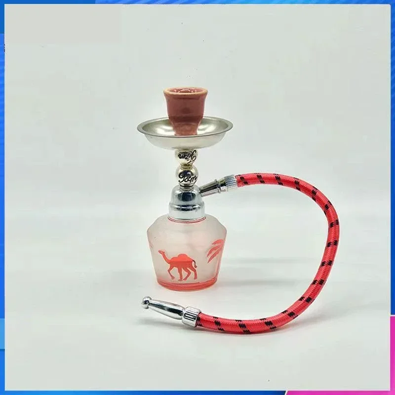 New Popular Bottle Water Pipe Portable Mini Hookah Shisha Tobacco Smoking Pipes Gift of Health Metal Tube Filter Smoke view 3