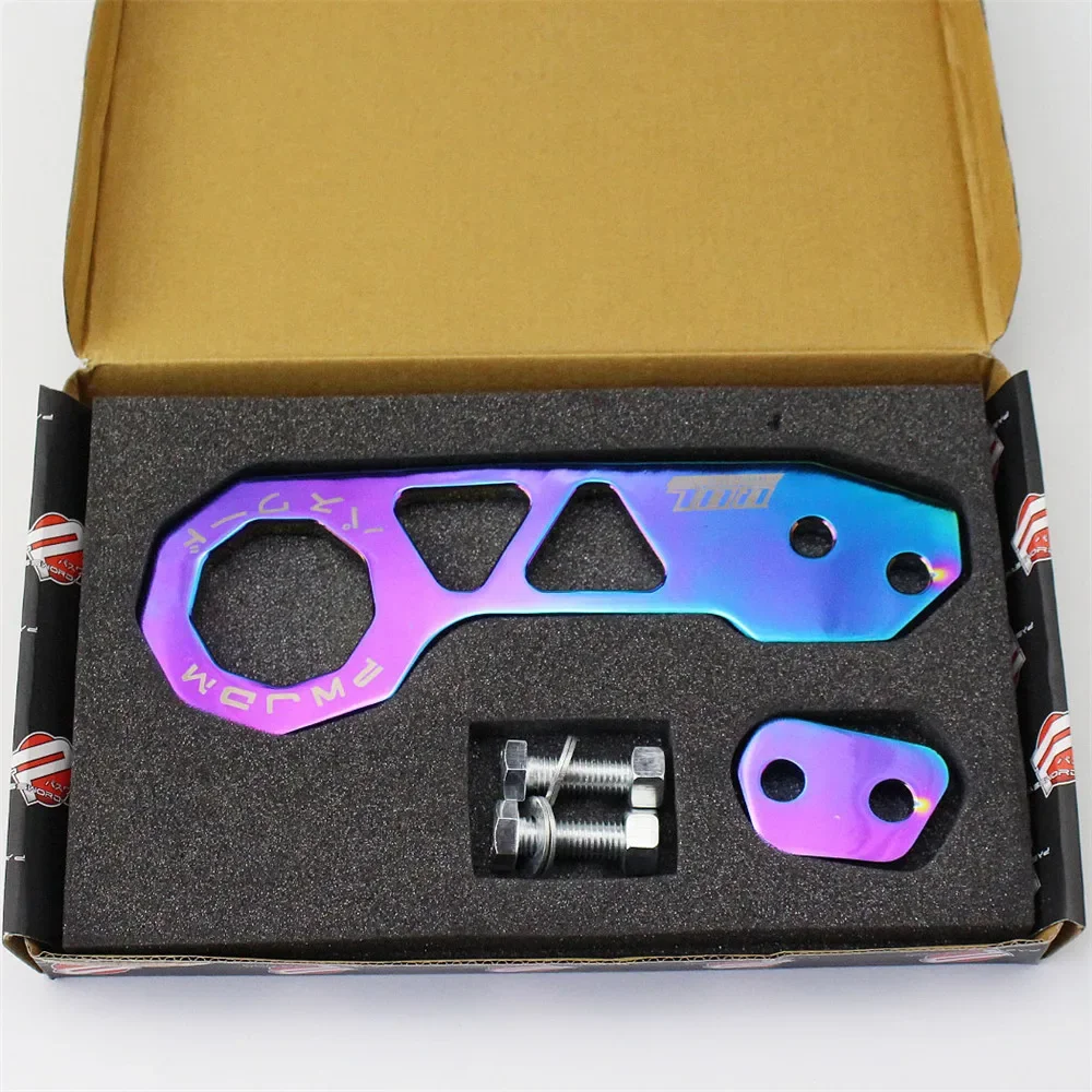 JDM Style Car Rear Bumper Tow Hook Aluminum Alloy Trailer Towing Tools Blue/Red/Silver/Black/Gold/Purple