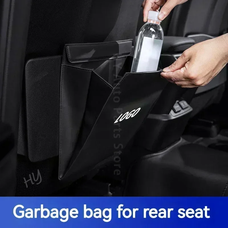 For Subaru Forest Human Lion Outback XV Impreza BRZ Special suede garbage bag for car rear seats leather storage bag waterproof