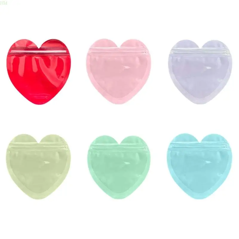 Practical Self sealing Heart shaped Bagsfor Preserving and Presenting Jewelry NM