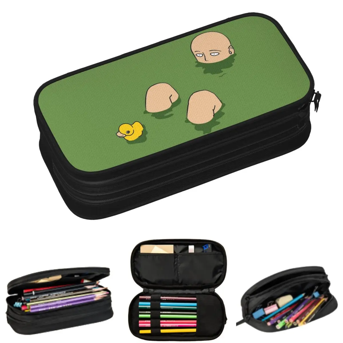 Tatsumaki One Punch Man Anime Pencil Cases for Students School Pen Box Pencil Bag Large Storage Pencil Pouch
