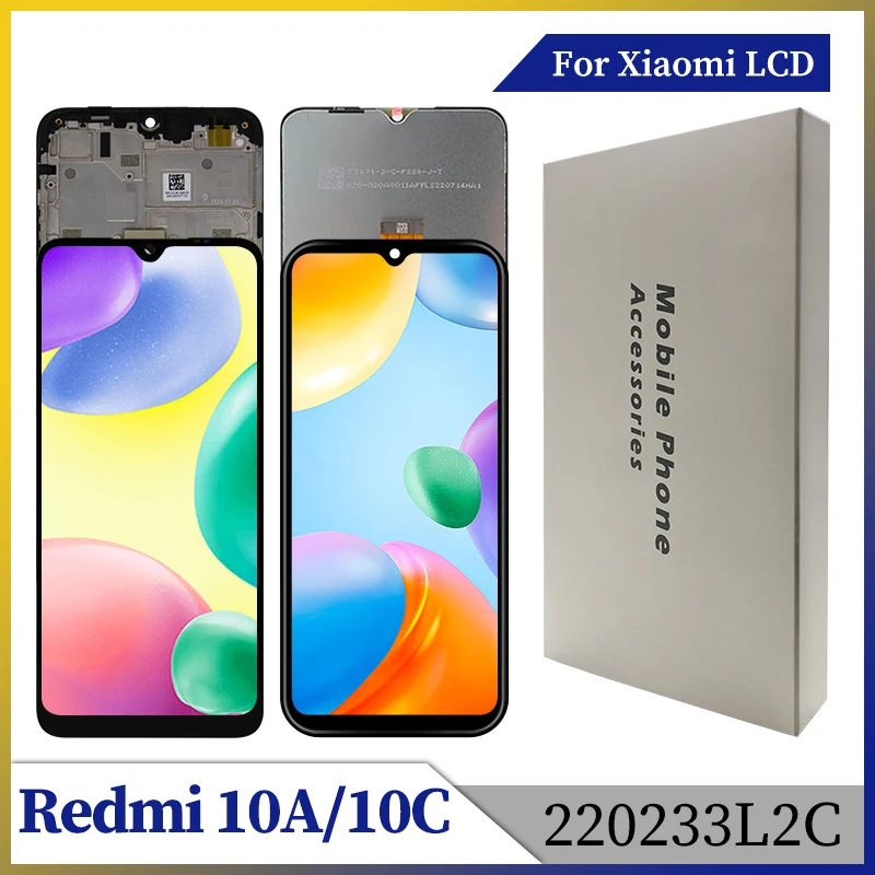 High Quality Screen For Xiaomi Redmi 10A 220233L2C 220233L2G LCD Display Digital Touch Screen For Redmi 10C Screen Replacement